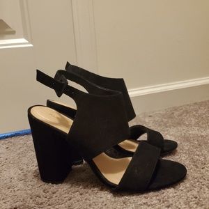 Aldo black suede sandal